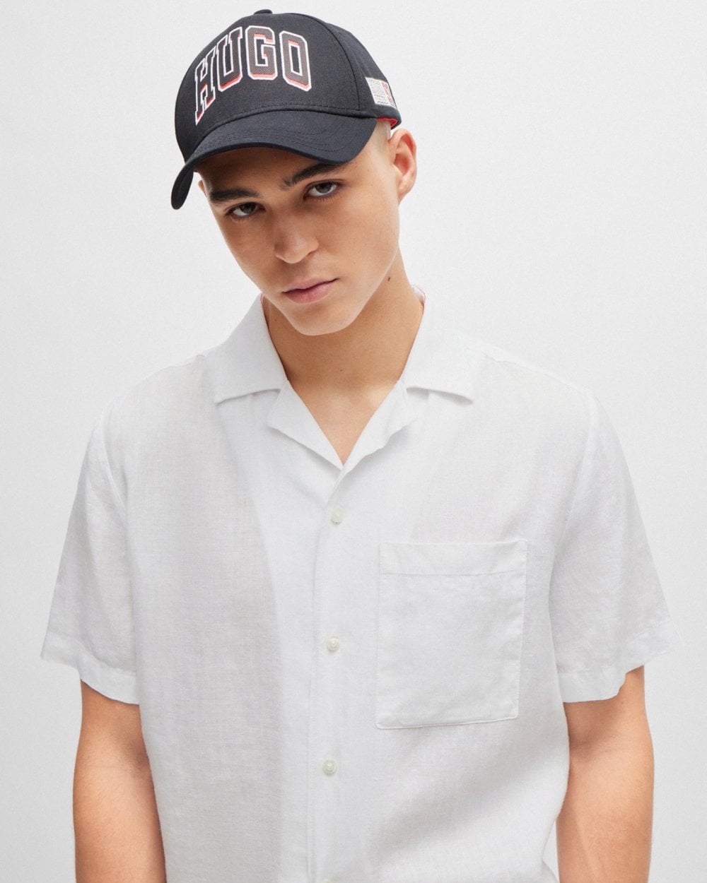 HUGO HUGO Ellino Mens Short Sleeve Linen Shirt