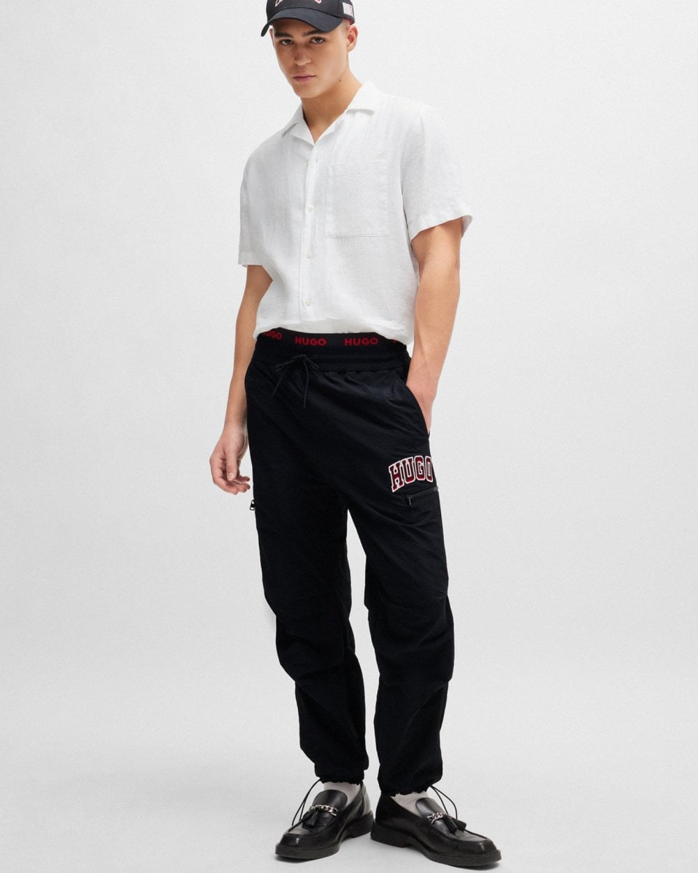 HUGO HUGO Ellino Mens Short Sleeve Linen Shirt