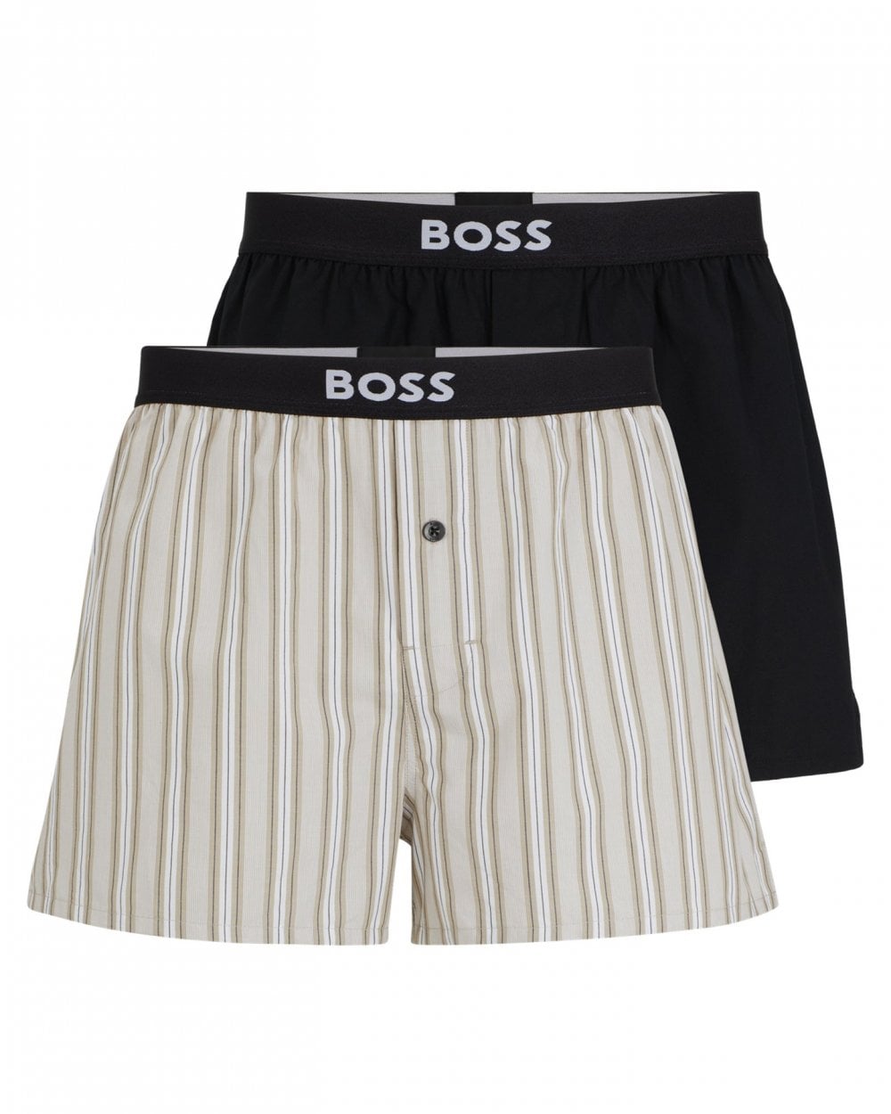 BOSS Orange BOSS Orange Mens 2 Pack Cotton Pyjama Shorts with Logo Waistbands