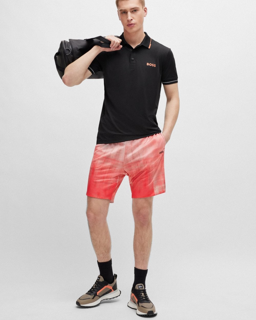 BOSS Green Paul Pro Mens Tipped Polo Shirt - Black 002