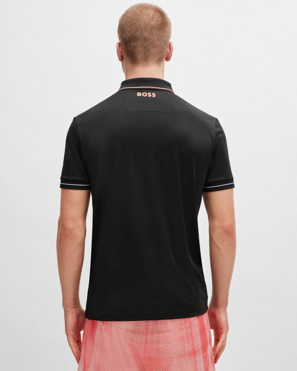 BOSS Green Paul Pro Mens Tipped Polo Shirt - Black 002