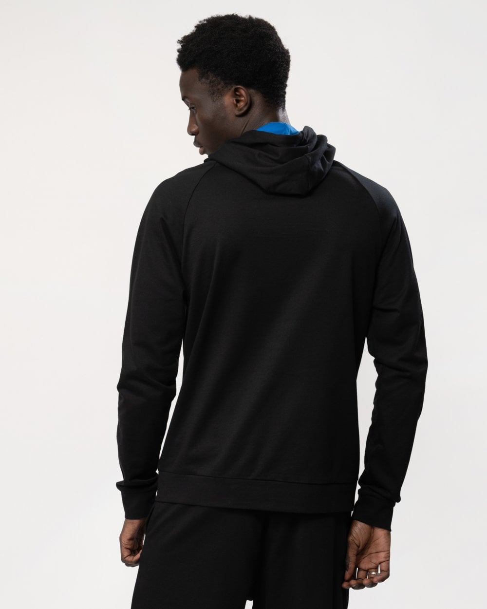 BOSS Orange BOSS Orange Authentic Mens Cotton Terry Zip Lounge Hoodie with Stripes and Logo