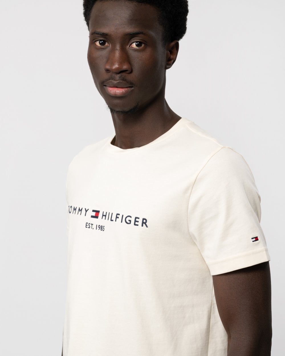 Tommy Hilfiger Tommy Logo Basic Mens T-Shirt - Calico