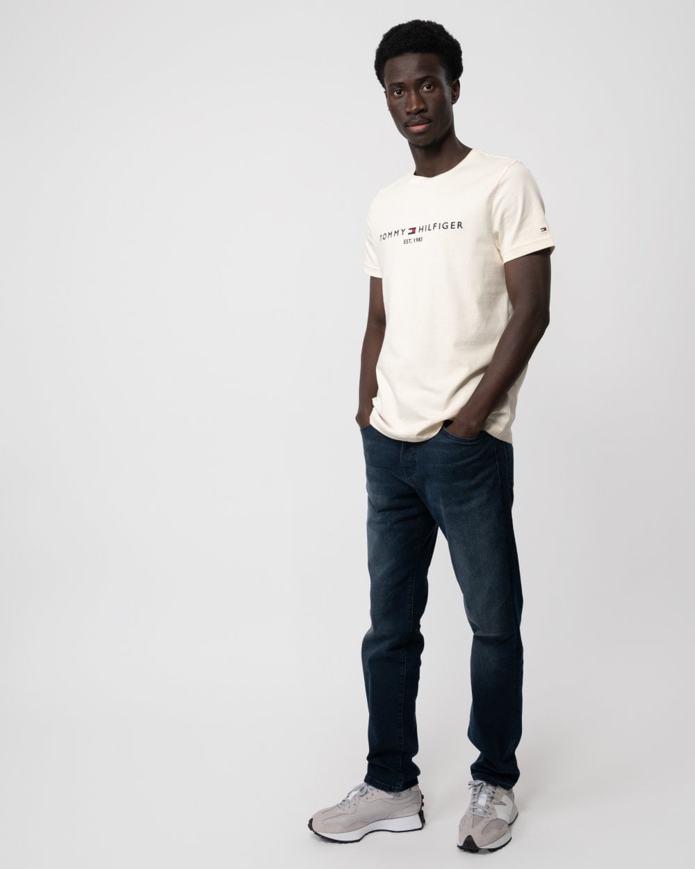 Tommy Hilfiger Tommy Logo Basic Mens T-Shirt - Calico
