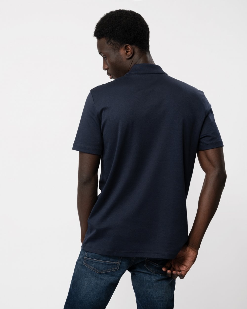HUGO HUGO Deresom241 Mens Short Sleeve Zip Polo