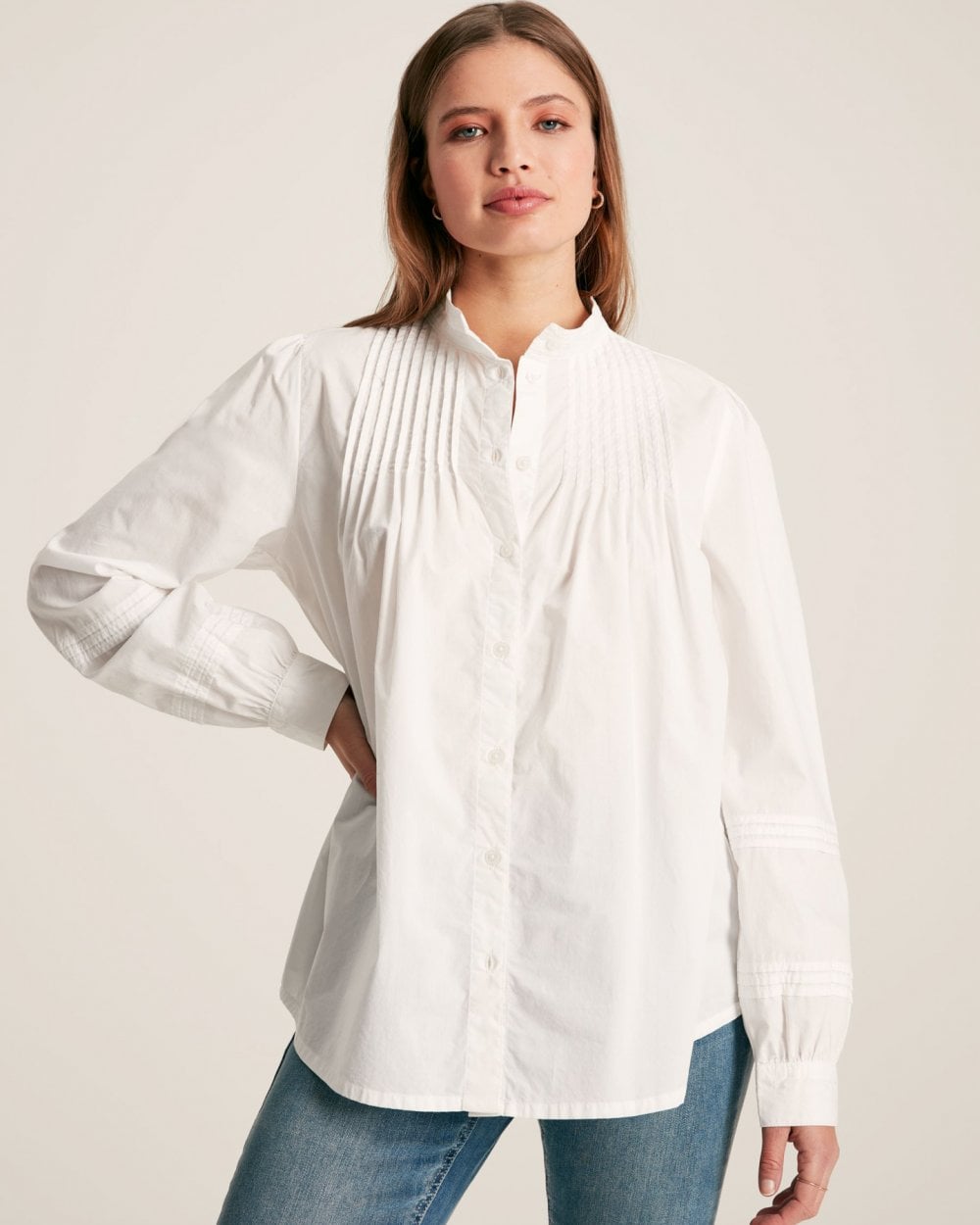 Joules Arabella Womens Pleated Blouse 224219