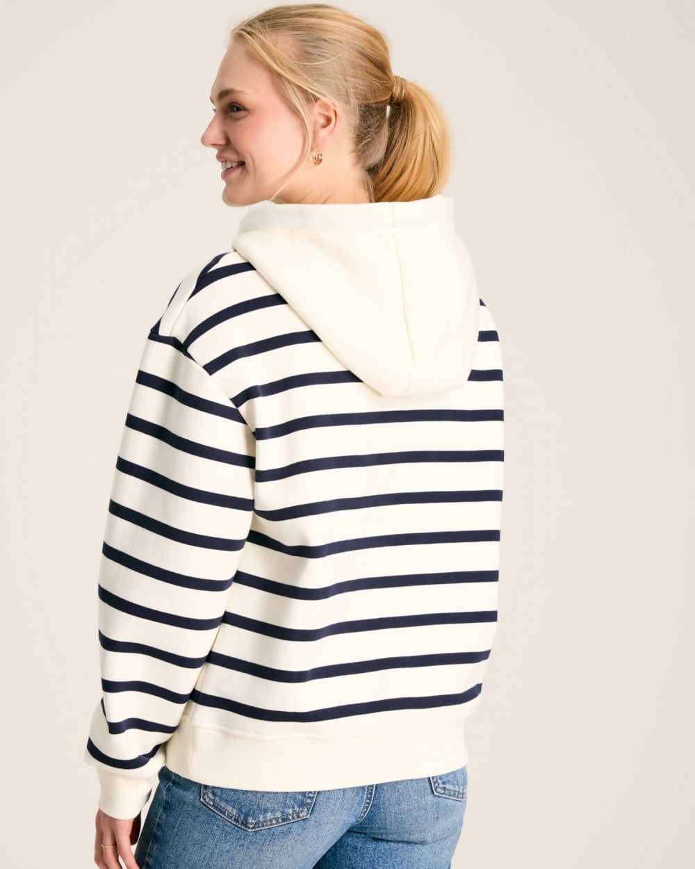 Joules Milbourne Womens Pullover Hoodie - French Navy Stripe