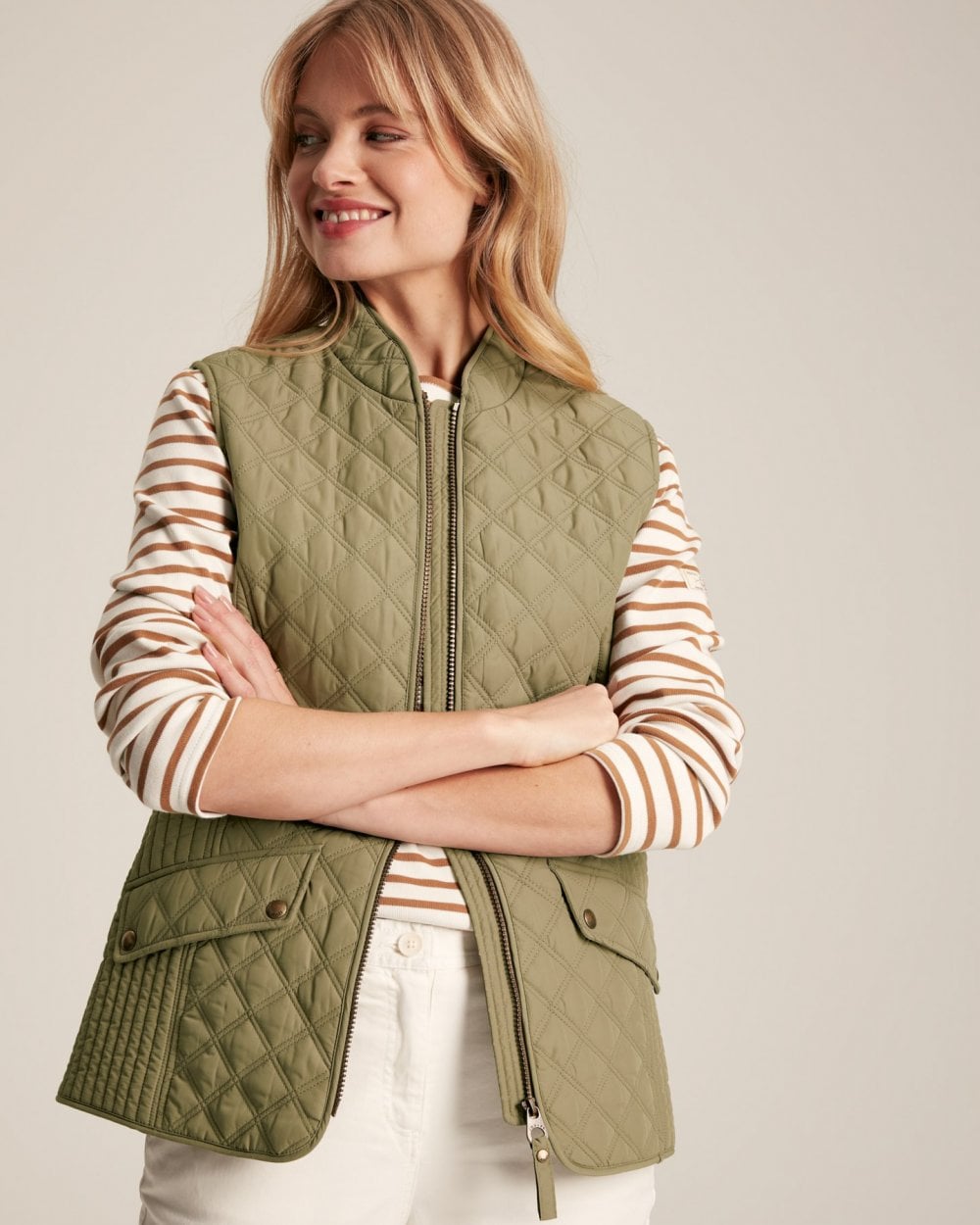 Joules Minx Womens Diamond Quilt Gilet 223570
