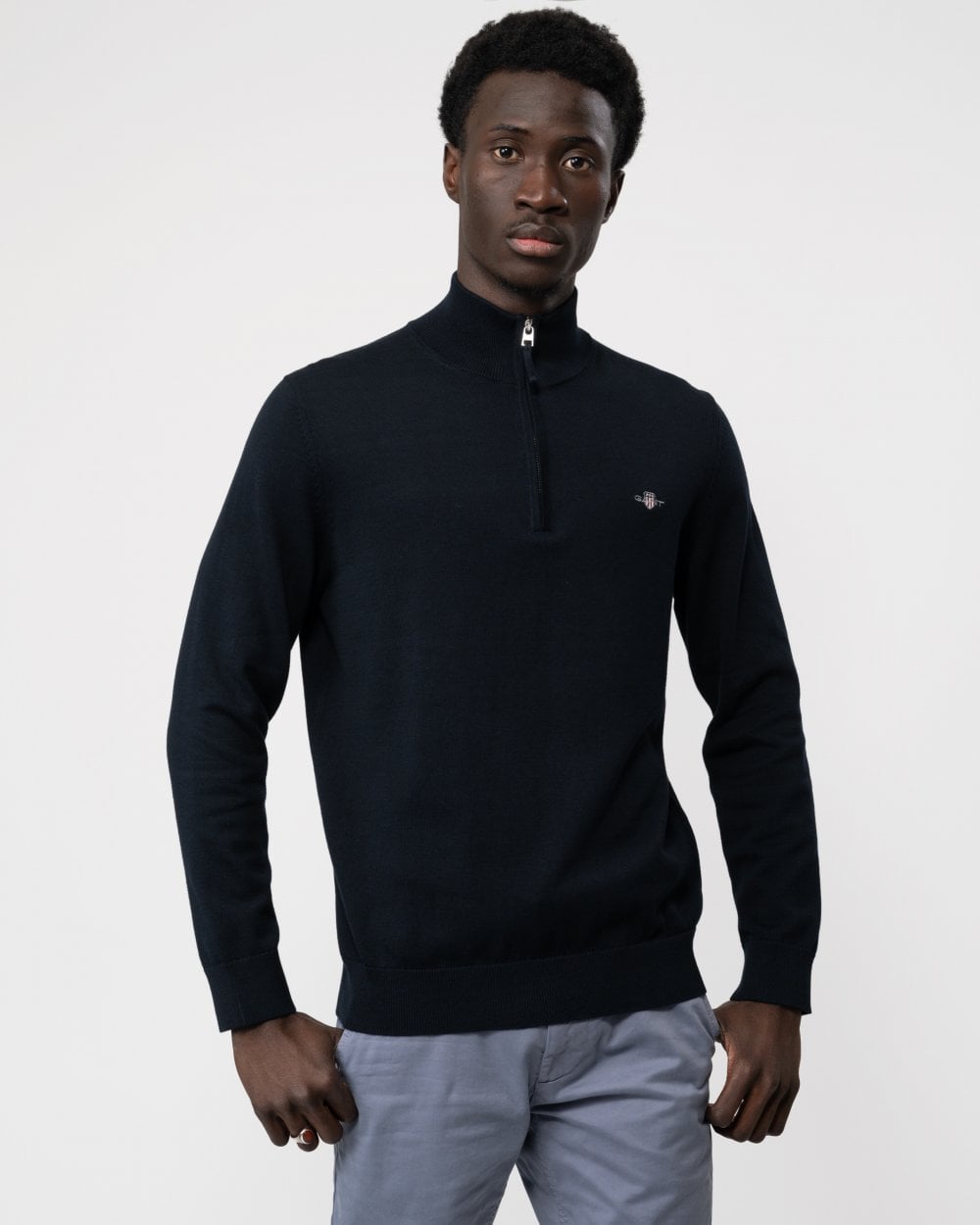 GANT Mens Classic Cotton Half zip Jumper