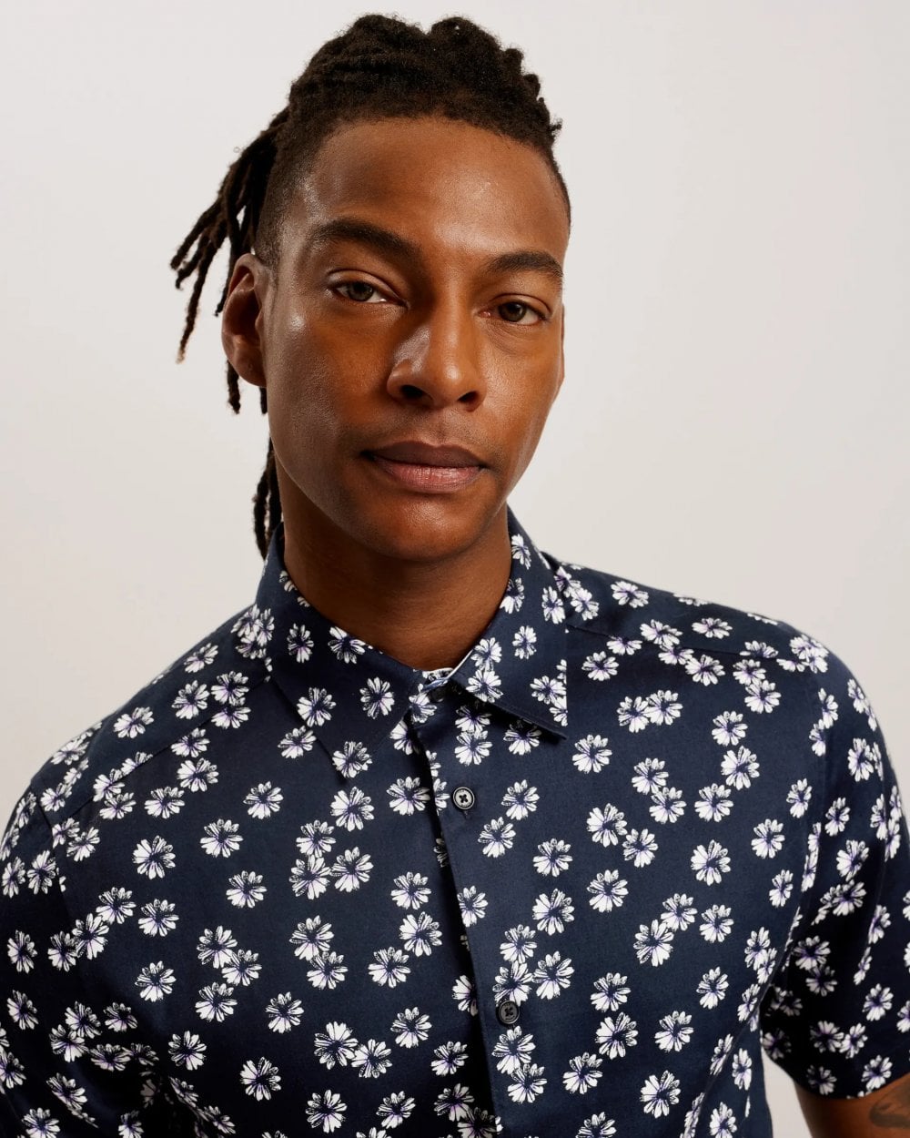 Ted Baker Ted Baker Alfanso Mens Floral Print Short Sleeve Shirt