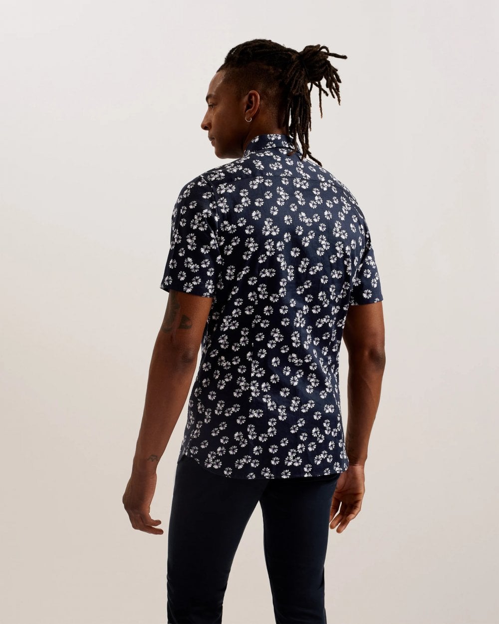 Ted Baker Ted Baker Alfanso Mens Floral Print Short Sleeve Shirt