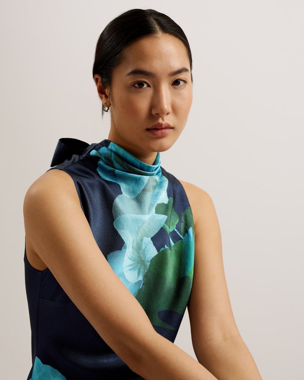 Ted Baker Timava Womens Cowl Neck Midi Slip Dress