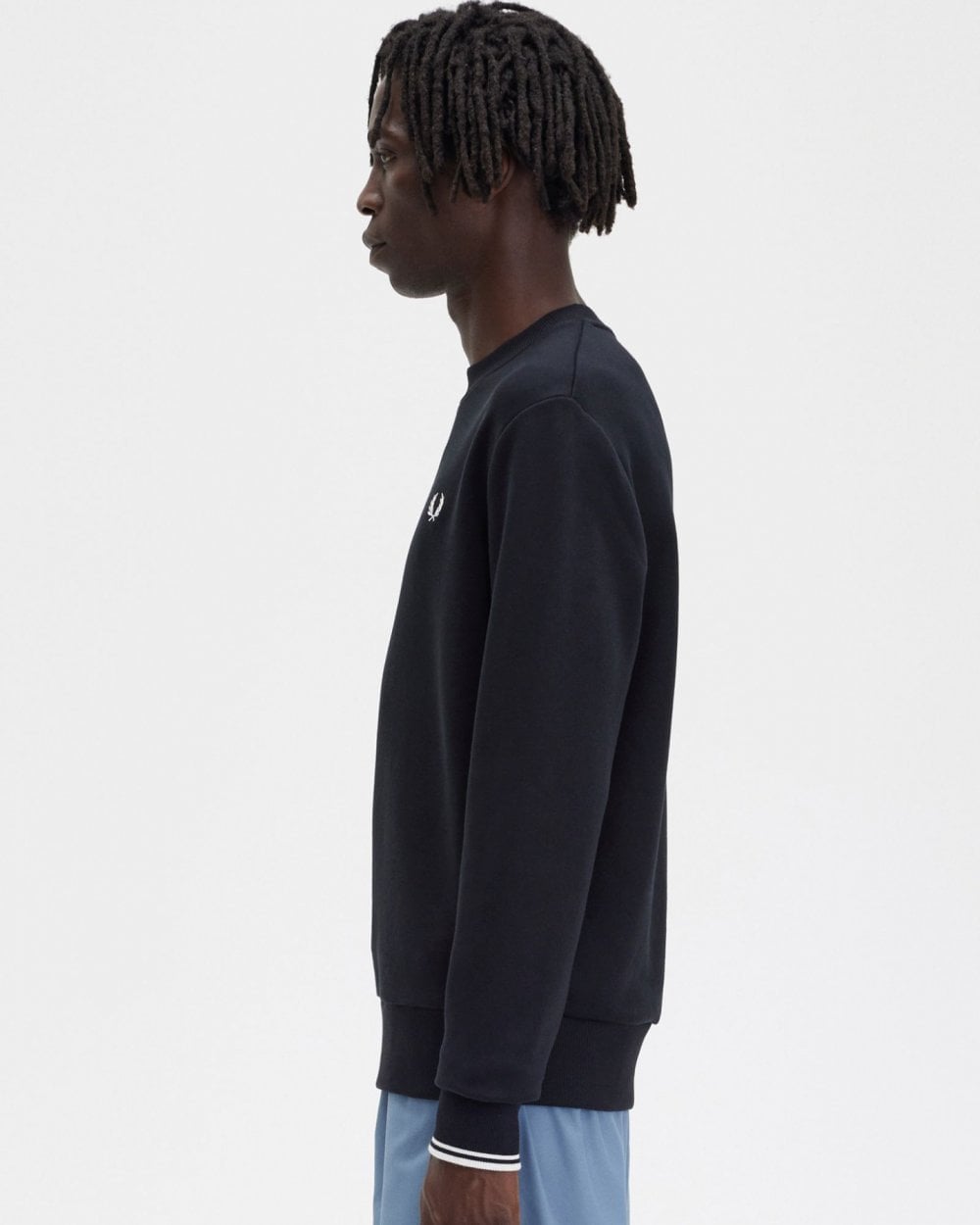 Fred Perry Mens Crew Neck Sweatshirt NOS - Black 184