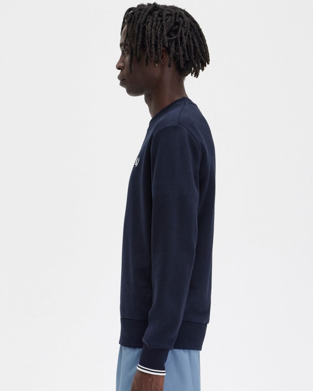Fred Perry Mens Crew Neck Sweatshirt NOS - Navy 248