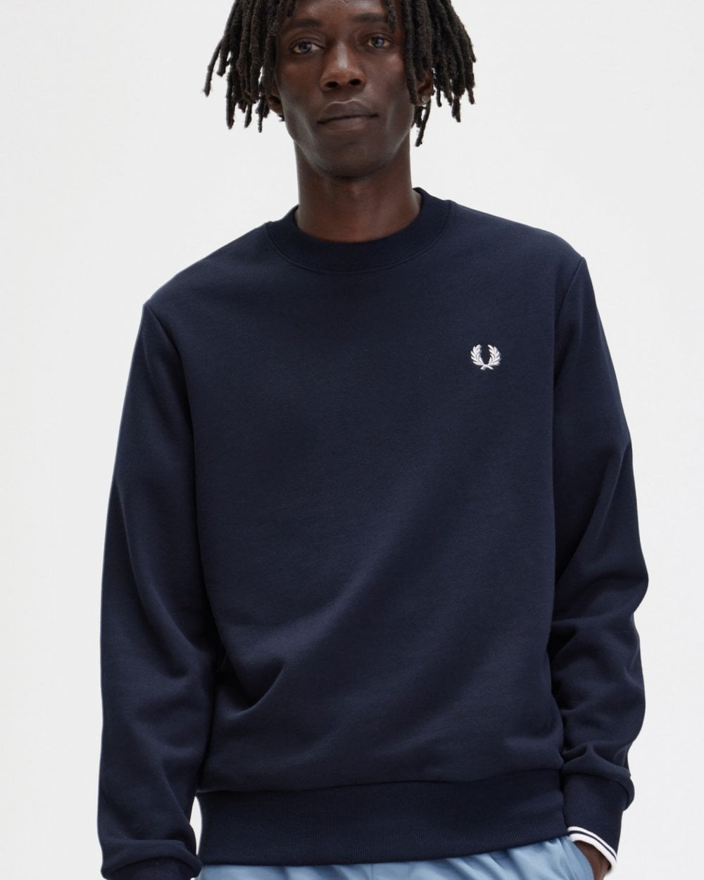 Fred Perry Mens Crew Neck Sweatshirt NOS - Navy 248