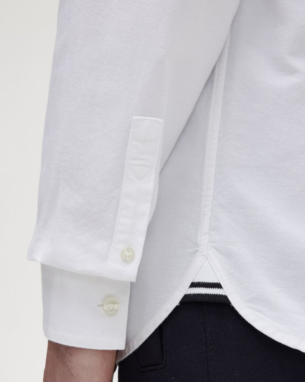 Fred Perry Mens Long Sleeve Oxford Shirt NOS - White 100