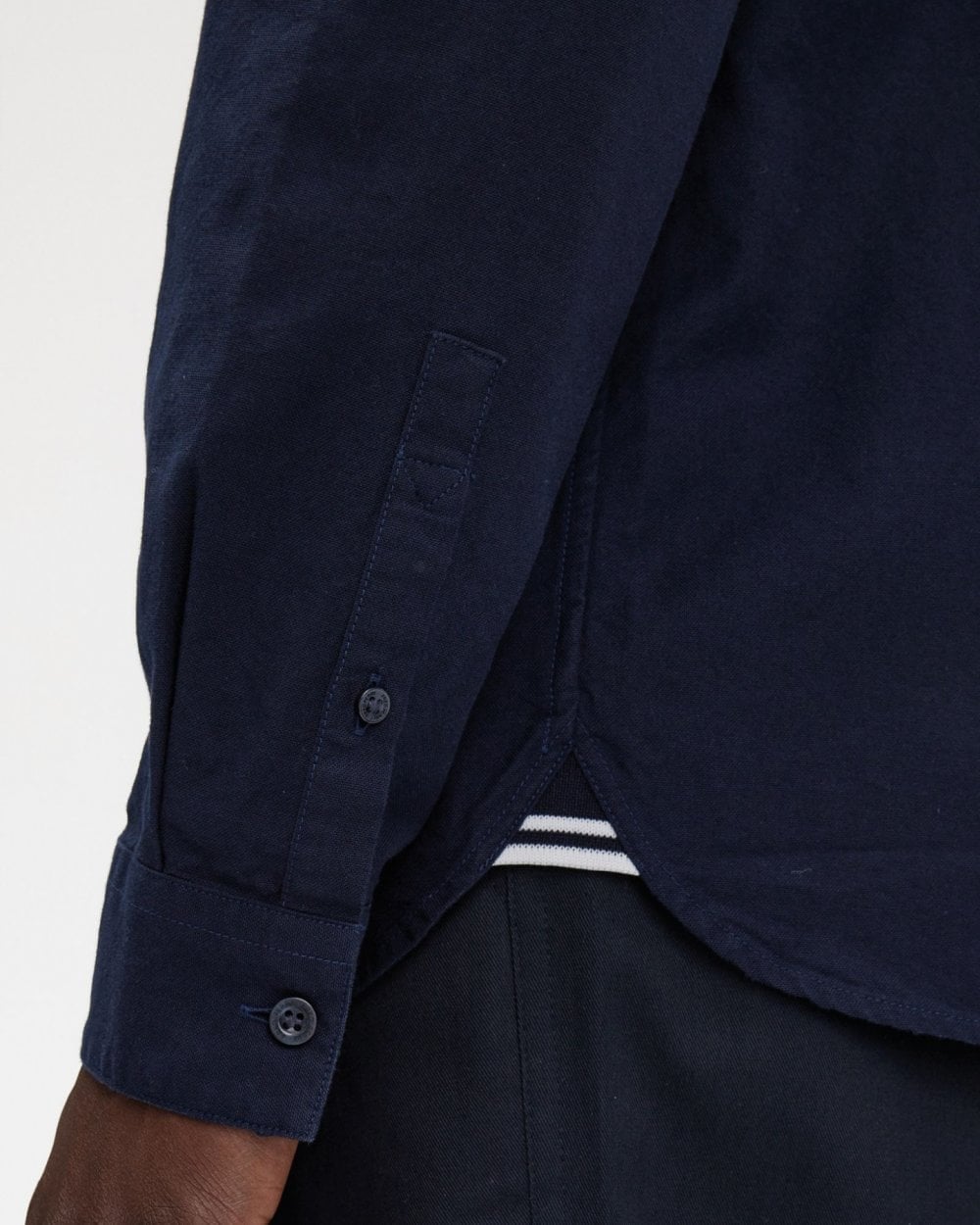 Fred Perry Mens Long Sleeve Oxford Shirt NOS - Navy 608