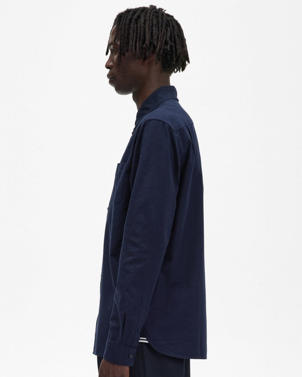 Fred Perry Mens Long Sleeve Oxford Shirt NOS - Navy 608