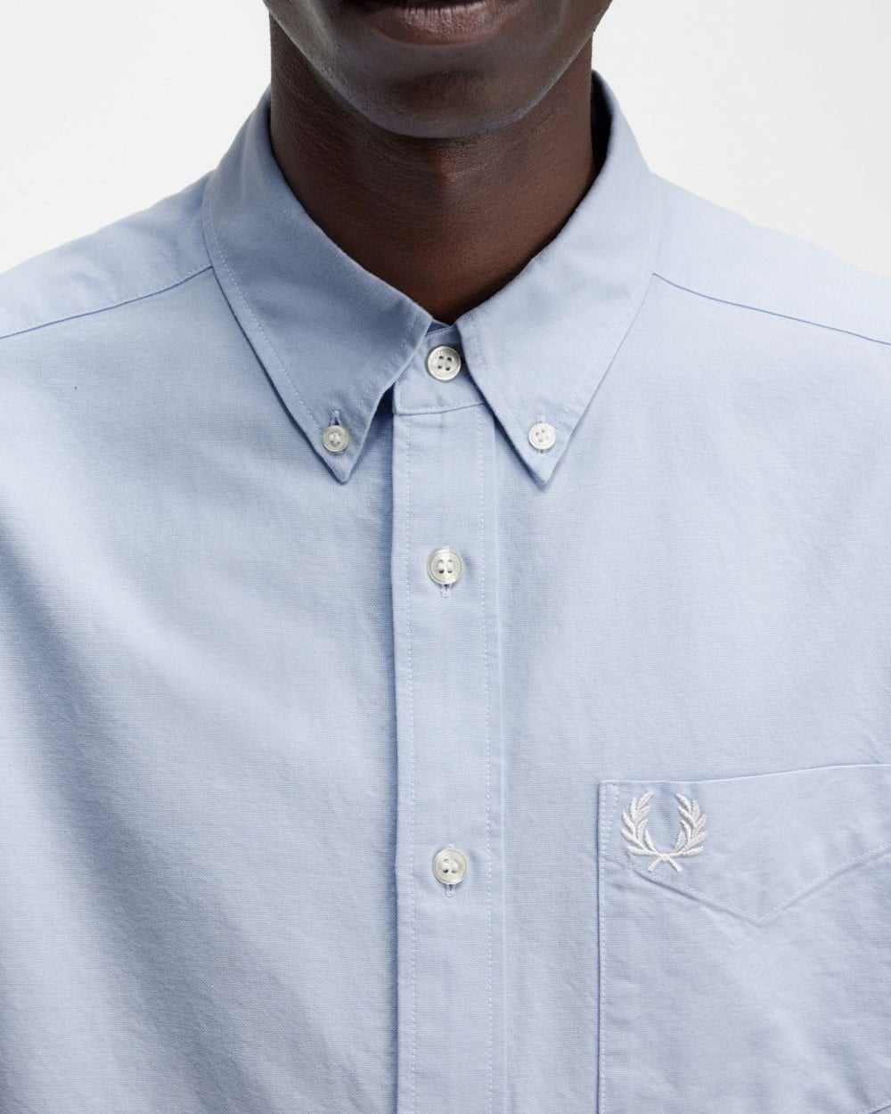 Fred Perry Mens Long Sleeve Oxford Shirt NOS - Light Smoke 146