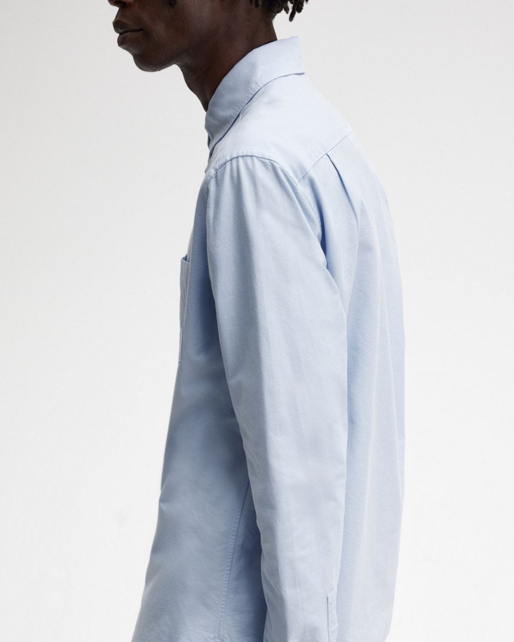 Fred Perry Mens Long Sleeve Oxford Shirt NOS - Light Smoke 146