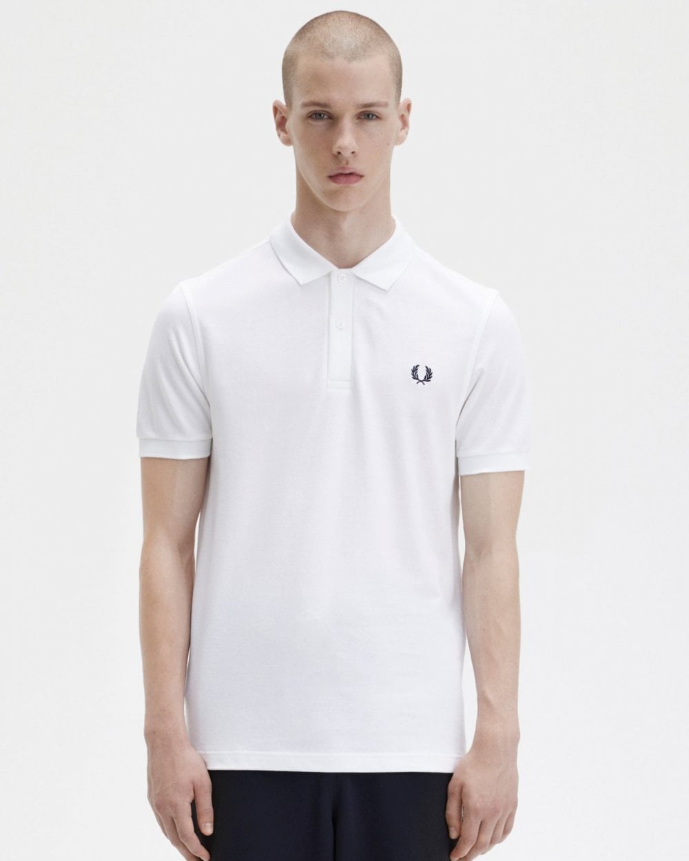 Fred Perry Mens Plain Signature Polo Shirt NOS - White 100