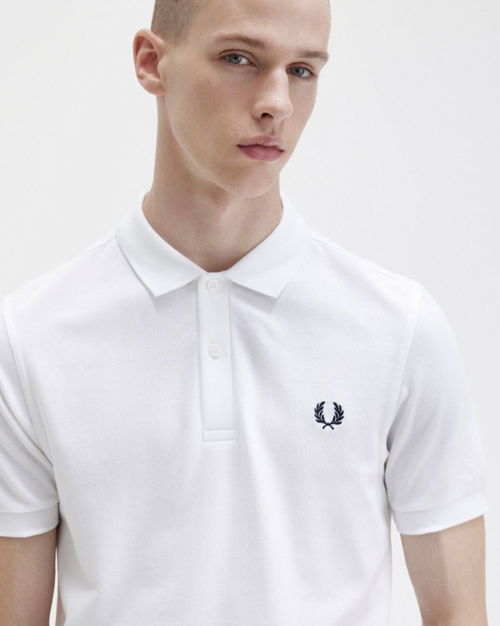 Fred Perry Mens Plain Signature Polo Shirt NOS - White 100