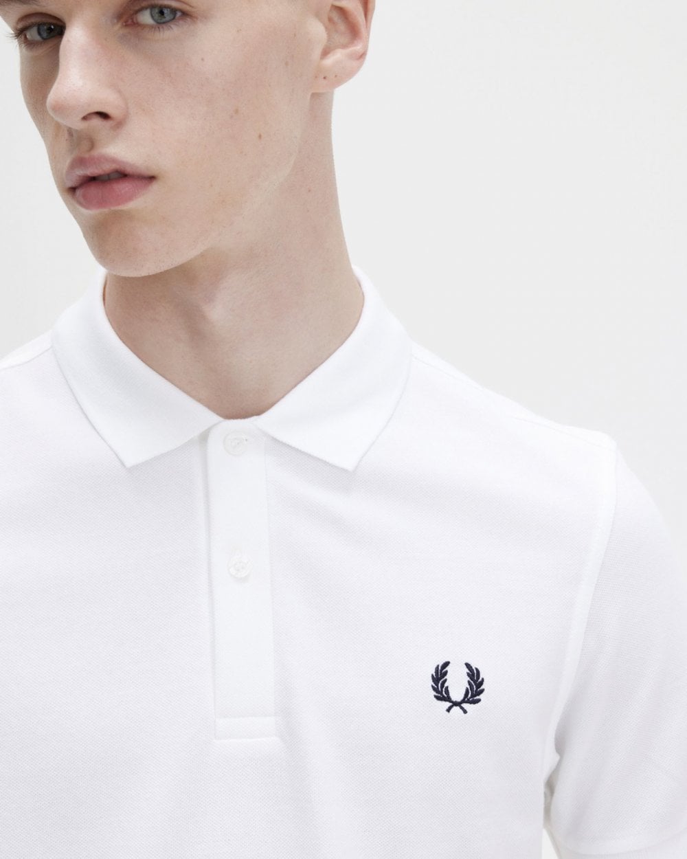 Fred Perry Mens Plain Signature Polo Shirt NOS - White 100