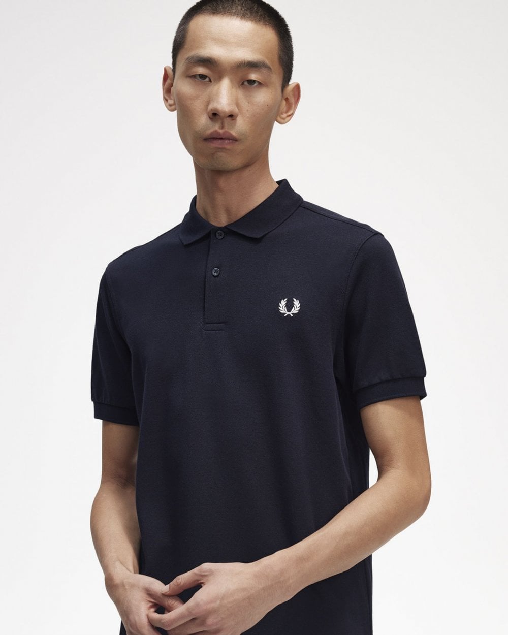 Fred Perry Mens Plain Signature Polo Shirt NOS - Navy 608