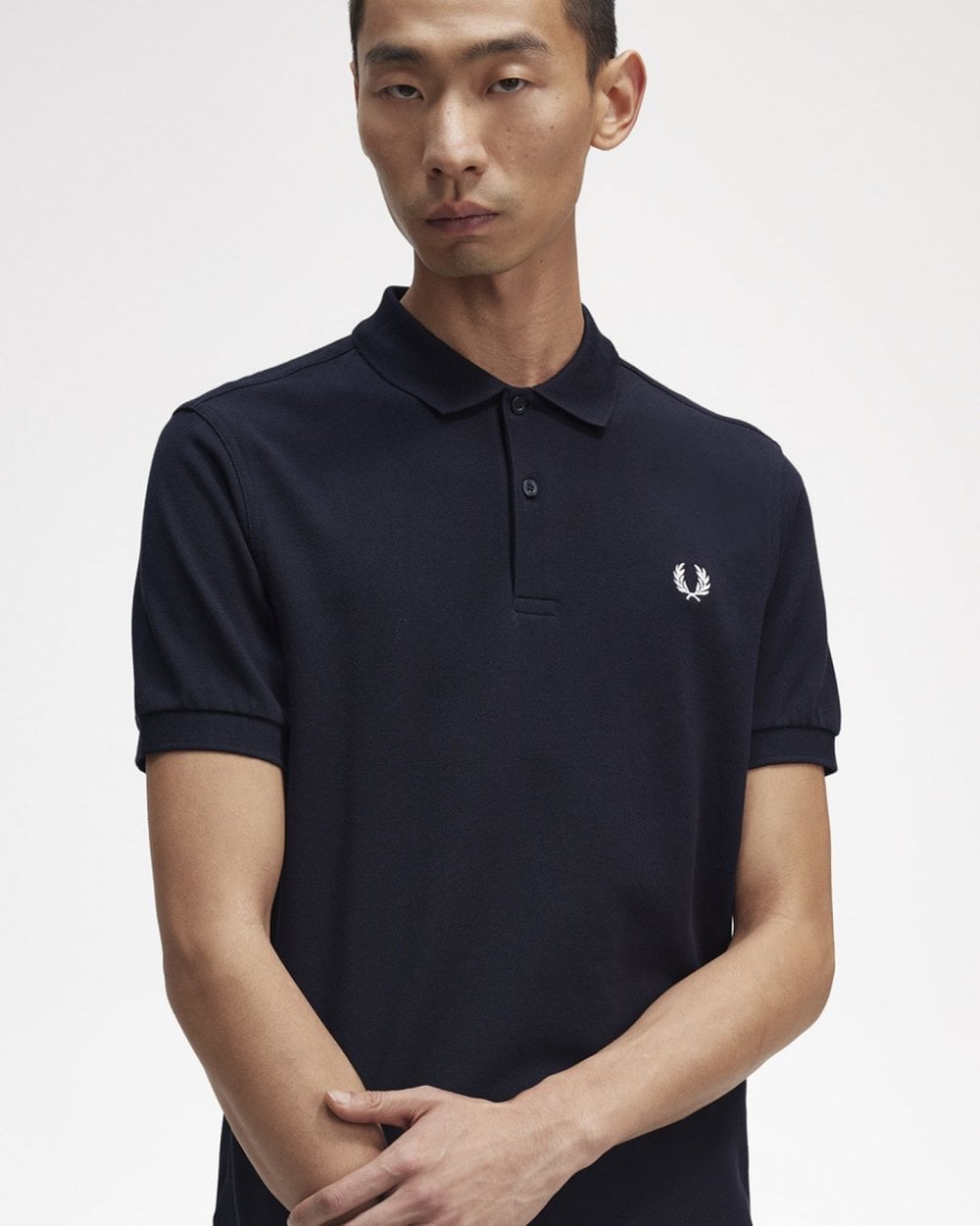 Fred Perry Mens Plain Signature Polo Shirt NOS - Navy 608