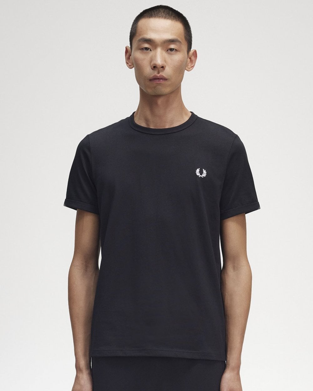 Fred Perry Mens Ringer T-Shirt NOS - Black 102