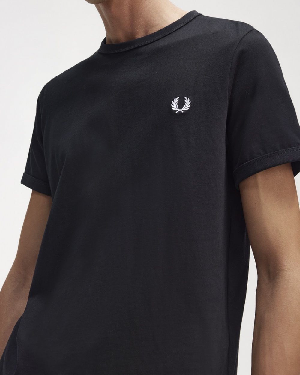 Fred Perry Mens Ringer T-Shirt NOS - Black 102