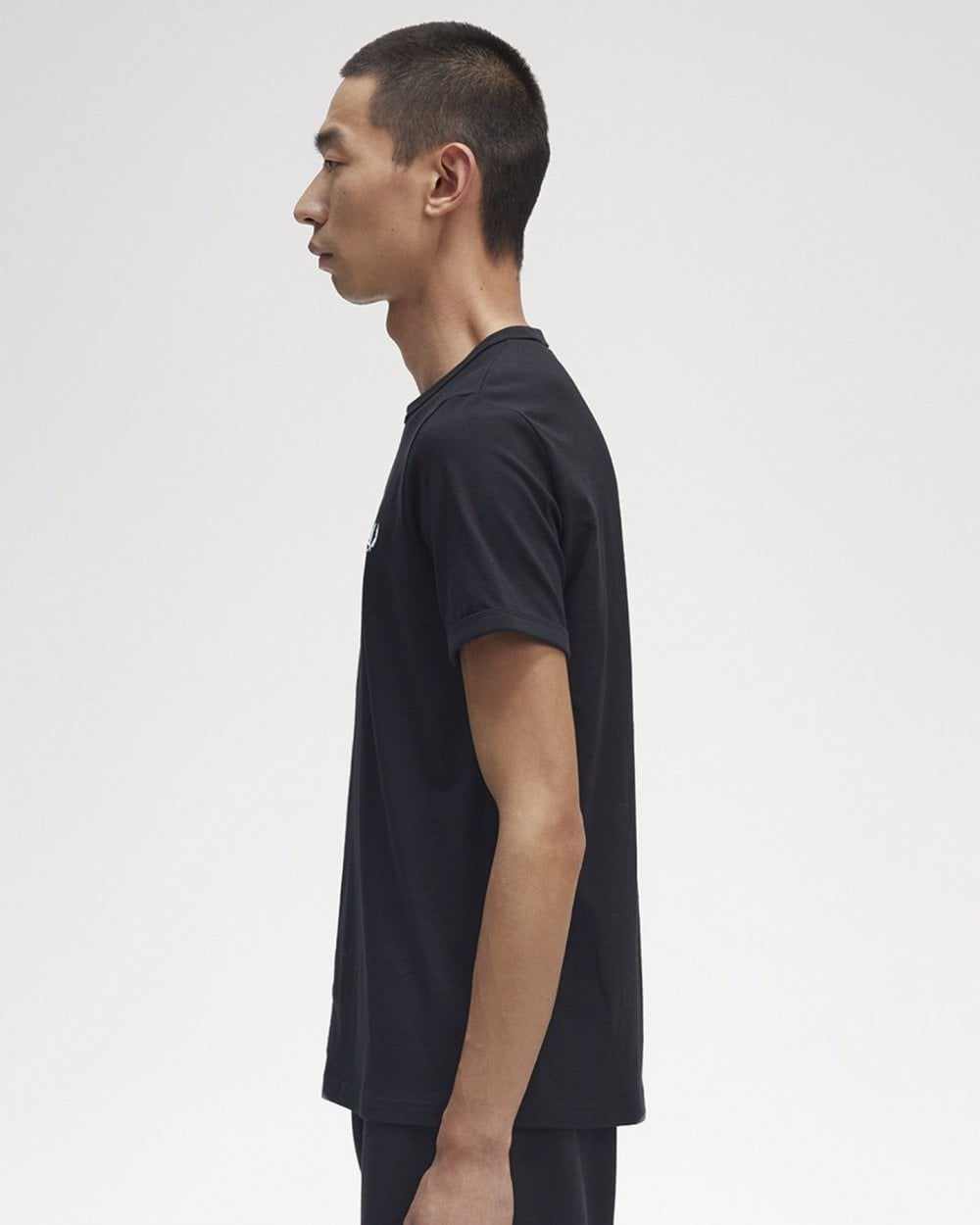 Fred Perry Mens Ringer T-Shirt NOS - Black 102