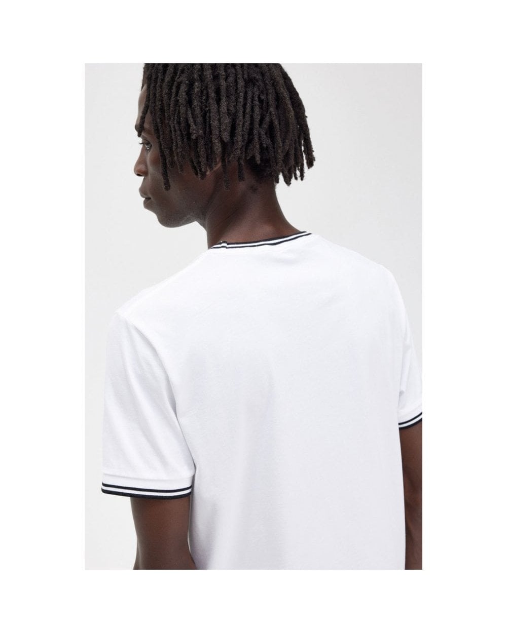 Fred Perry Mens Twin Tipped T-Shirt NOS - White 100