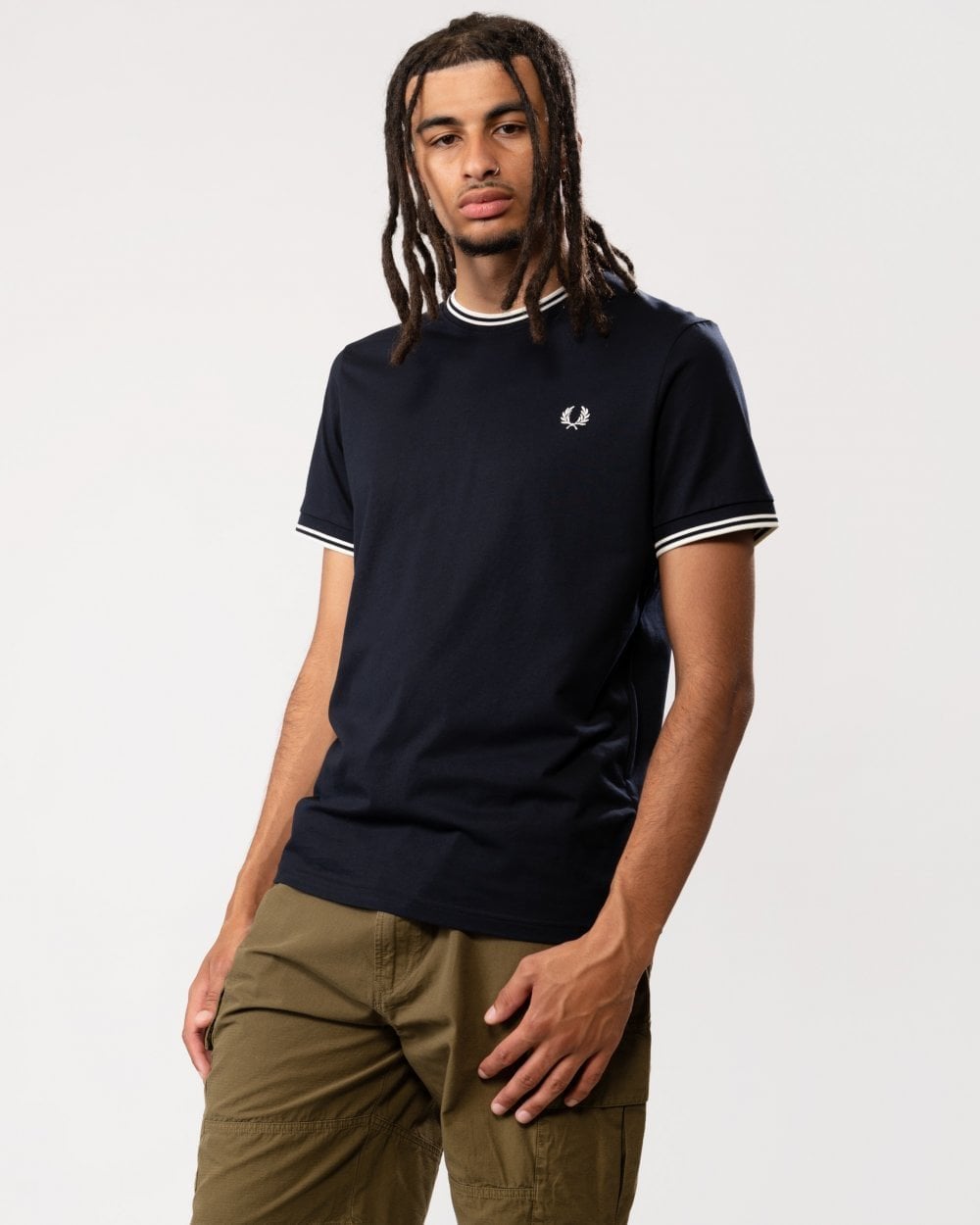 Fred Perry Mens Twin Tipped T-Shirt NOS