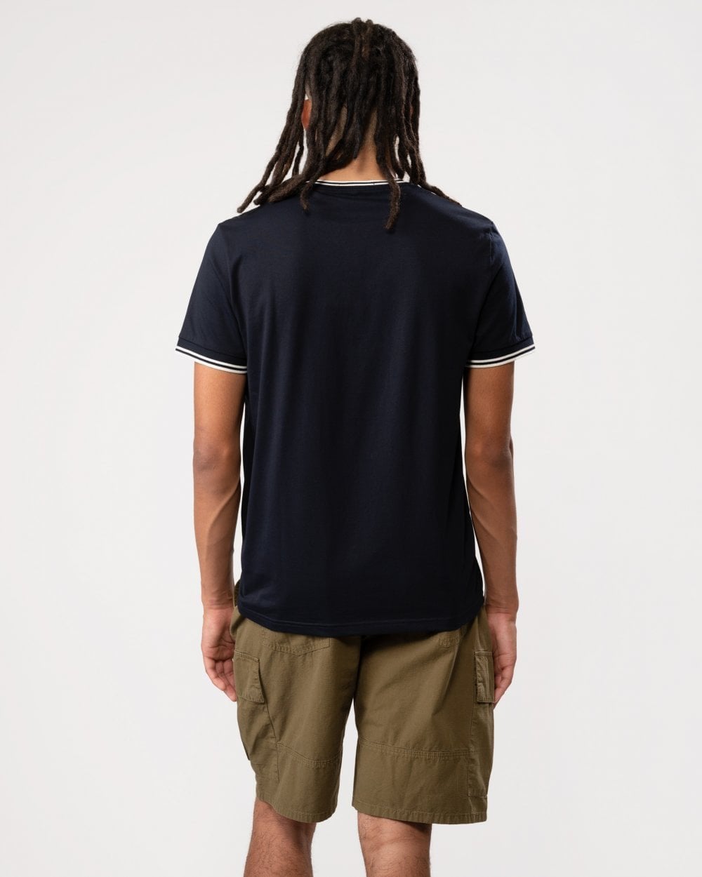Fred Perry Mens Twin Tipped T-Shirt NOS - Navy 795