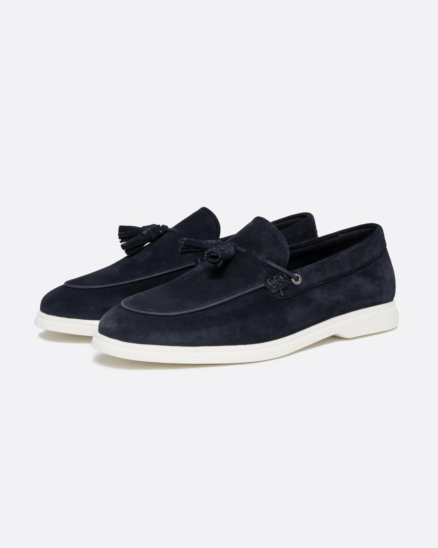BOSS Orange Sienne Men Suede Slip-On Loafers with Tassel Trim