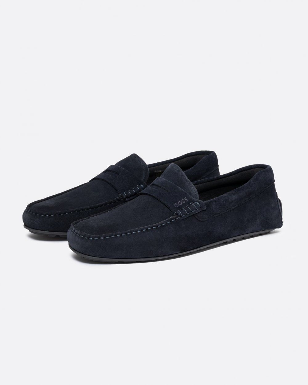 BOSS Orange Noel Mens Suede Moccasin Shoes