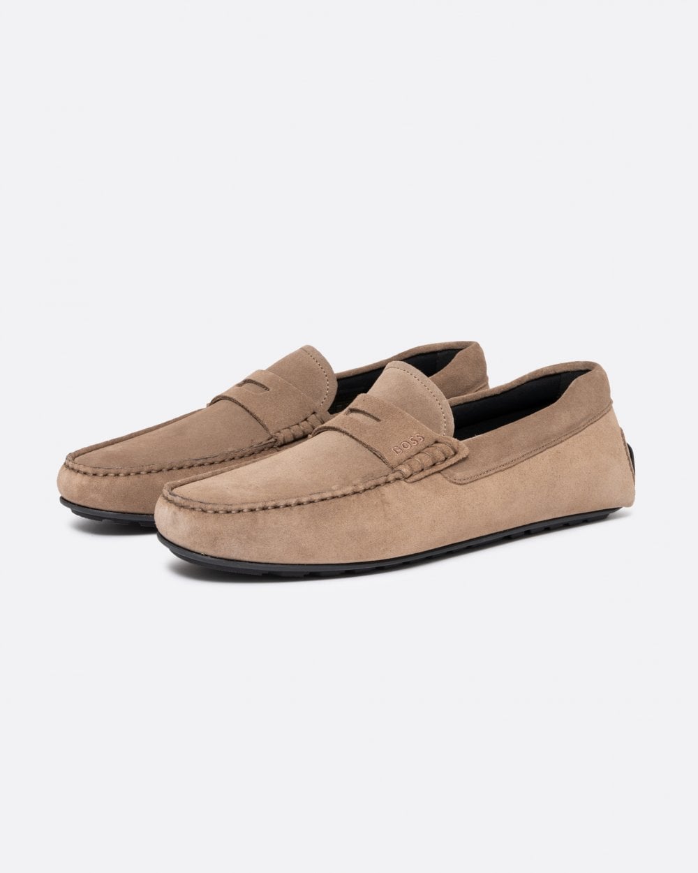 BOSS Orange Noel Mens Suede Moccasin Shoes