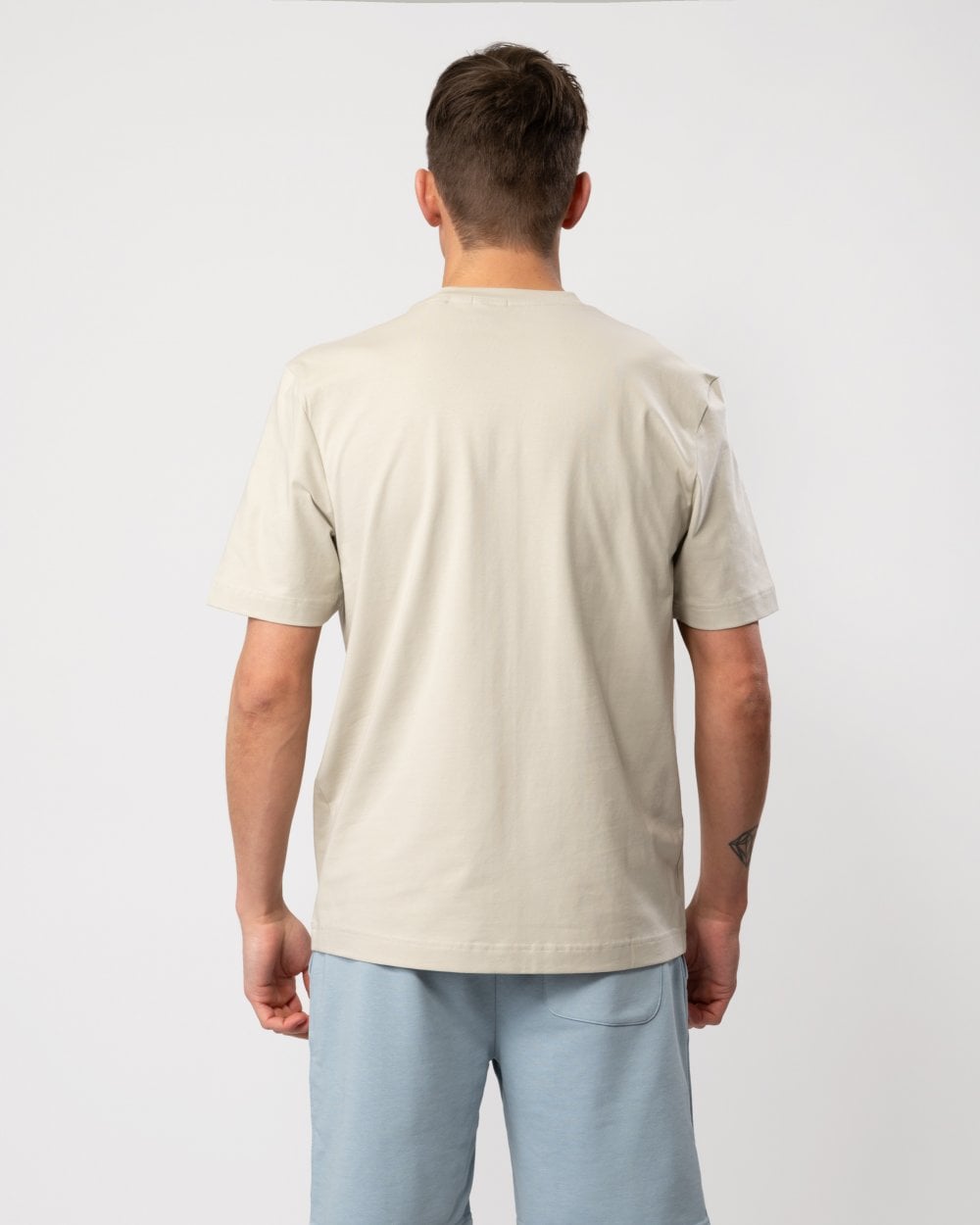 BOSS Orange TChup Mens Crew Neck Small Logo T-Shirt - Light Beige 271