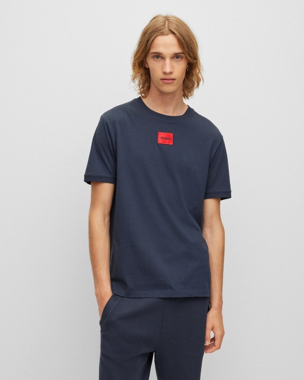 HUGO Diragolino212 Label Logo Mens T-Shirt NOS