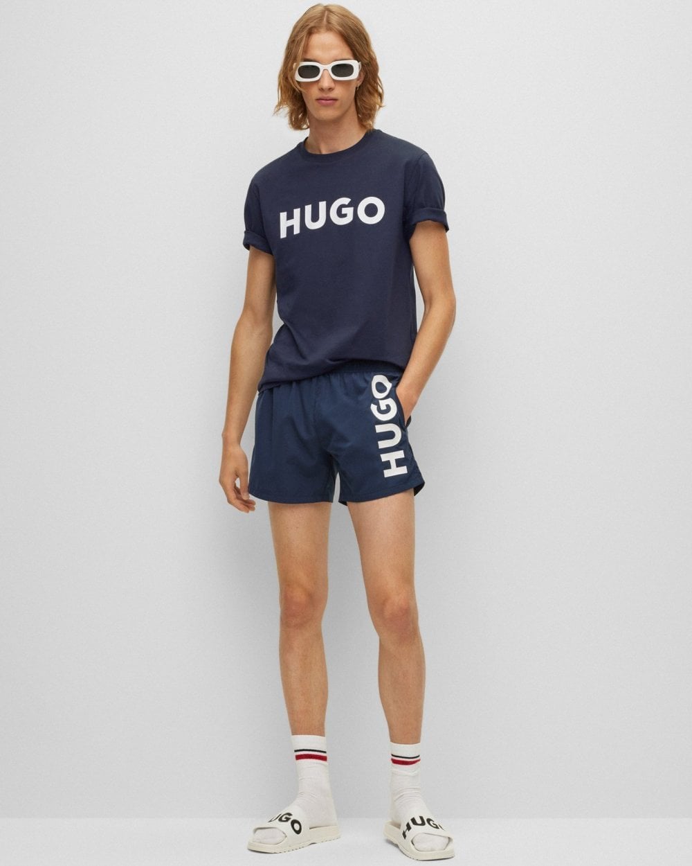 HUGO Dulivio Mens T-Shirt NOS - Dark Blue 405