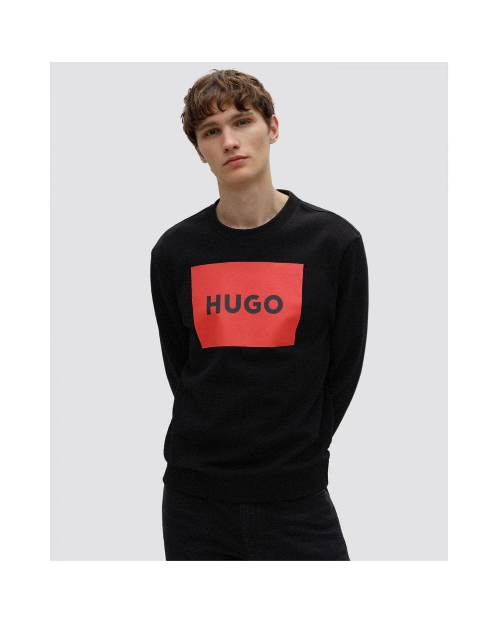 HUGO HUGO Duragol222 Large Label Logo Mens Sweatshirt NOS