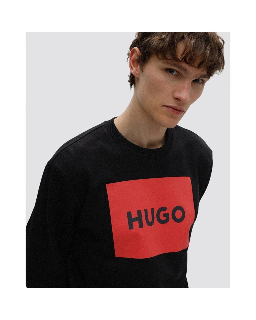 HUGO HUGO Duragol222 Large Label Logo Mens Sweatshirt NOS