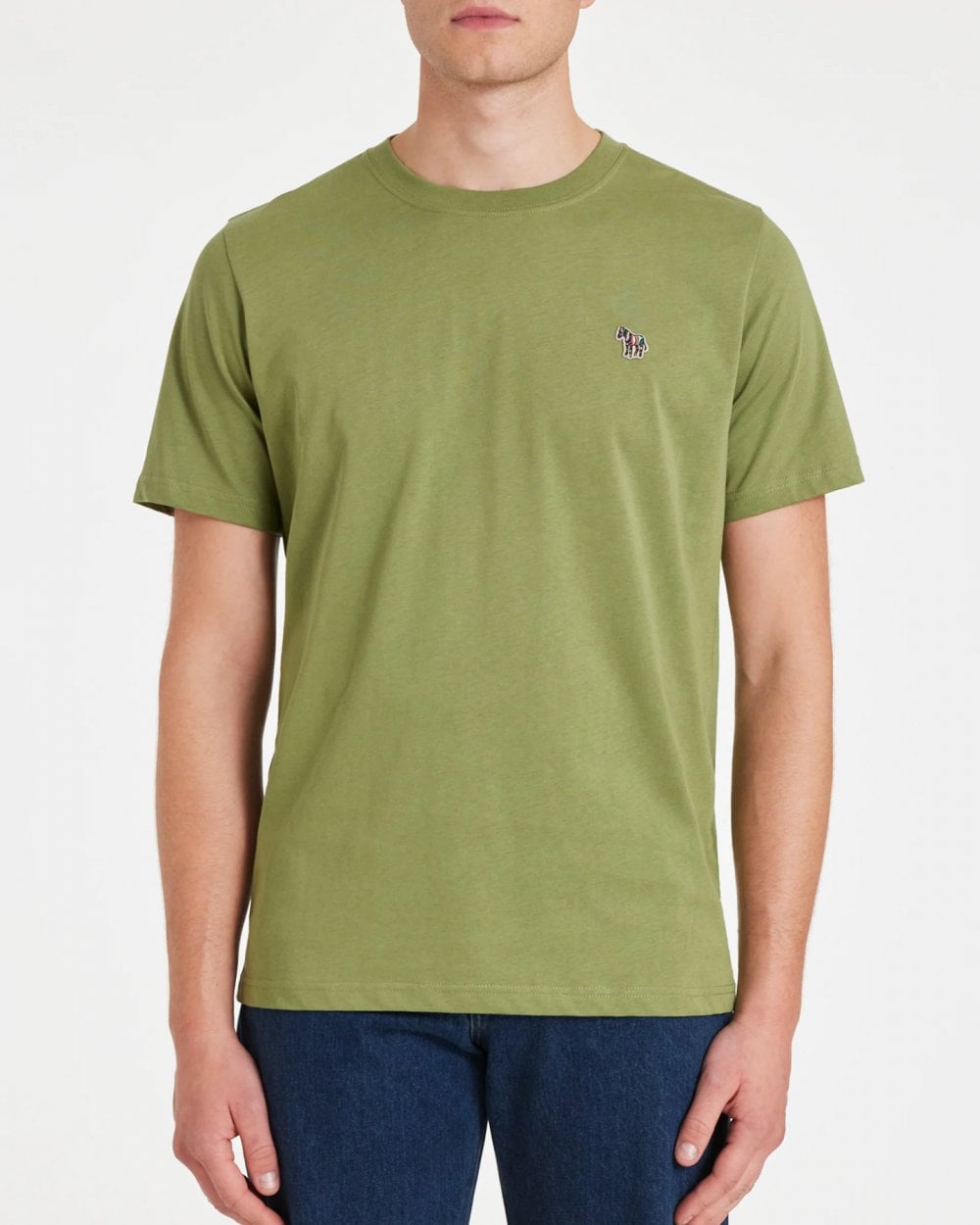 PS Paul Smith Mens Regular Fit Short Sleeve Organic Cotton Zebra Logo T-Shirt