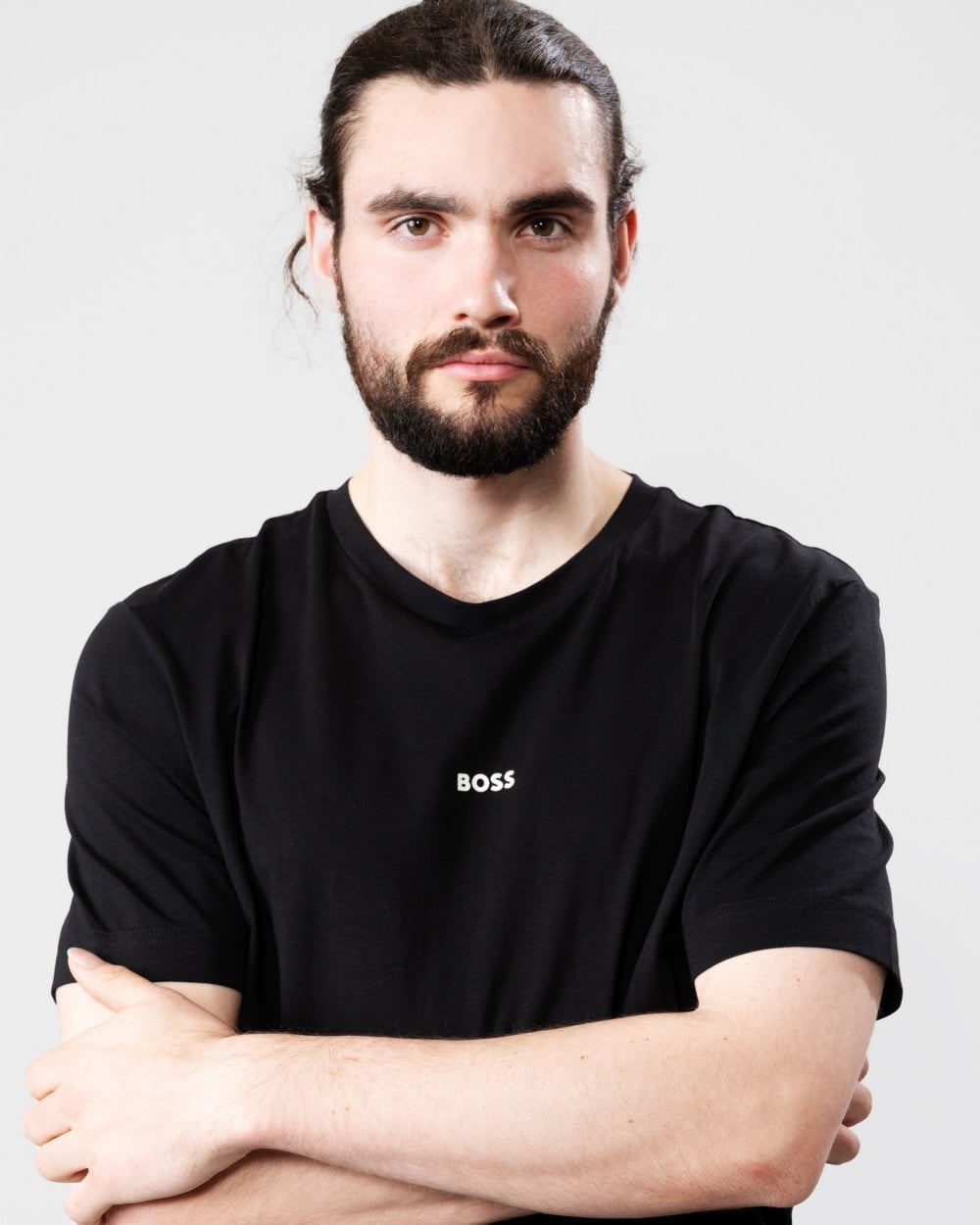 BOSS Orange TChup Mens Crew Neck Small Logo T-Shirt NOS - Black 001