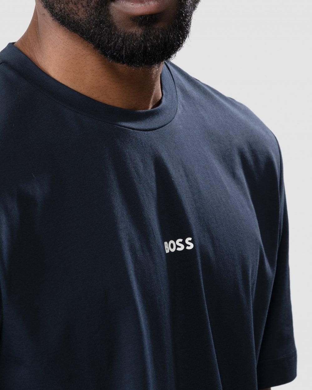 BOSS Orange TChup Mens Crew Neck Small Logo T-Shirt NOS - Dark Blue 404