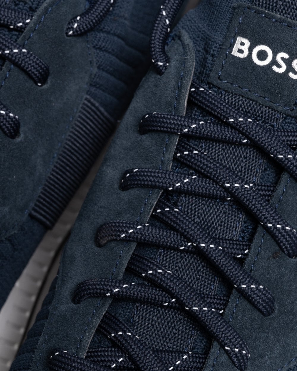 BOSS Orange Titanium_Runn Mens Structured-Knit Sock Trainers With Branding NOS - Dark Blue 401