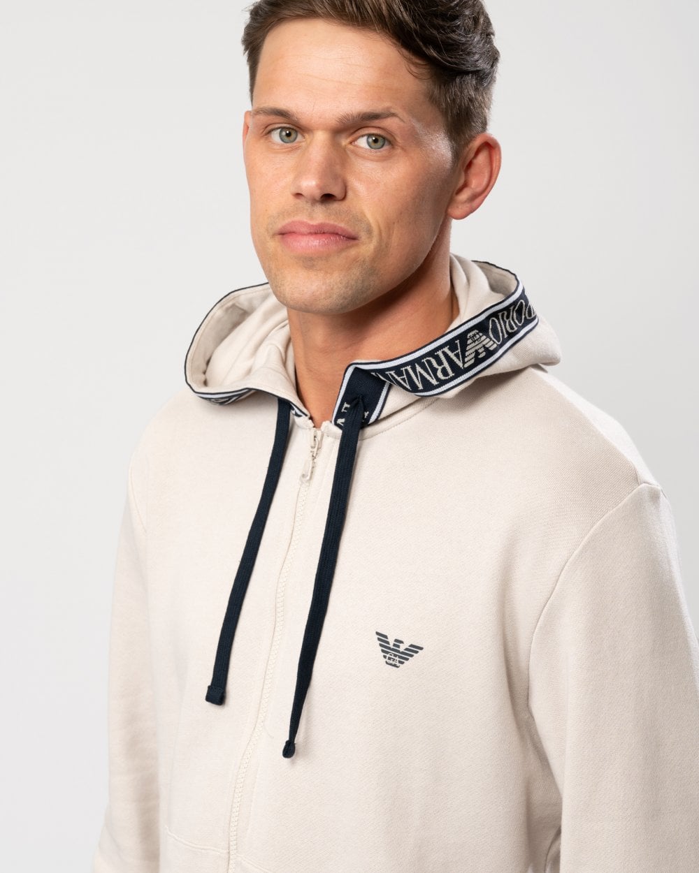Emporio Armani Emporio Armani Mens Eagle Logo Full Zip Hoodie
