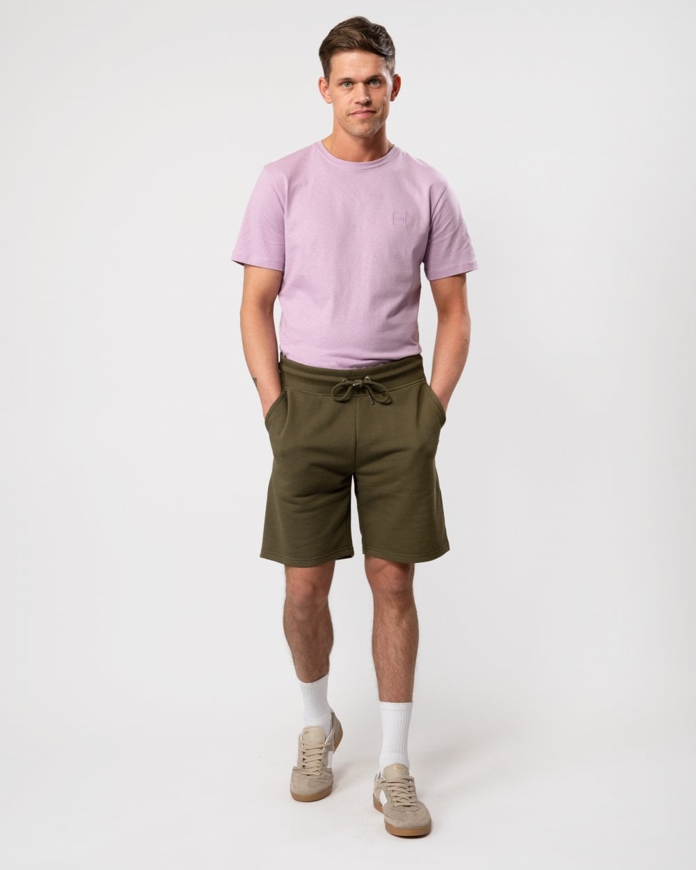 GANT Regular Fit Shield Logo Sweat Shorts - 301 Juniper Green