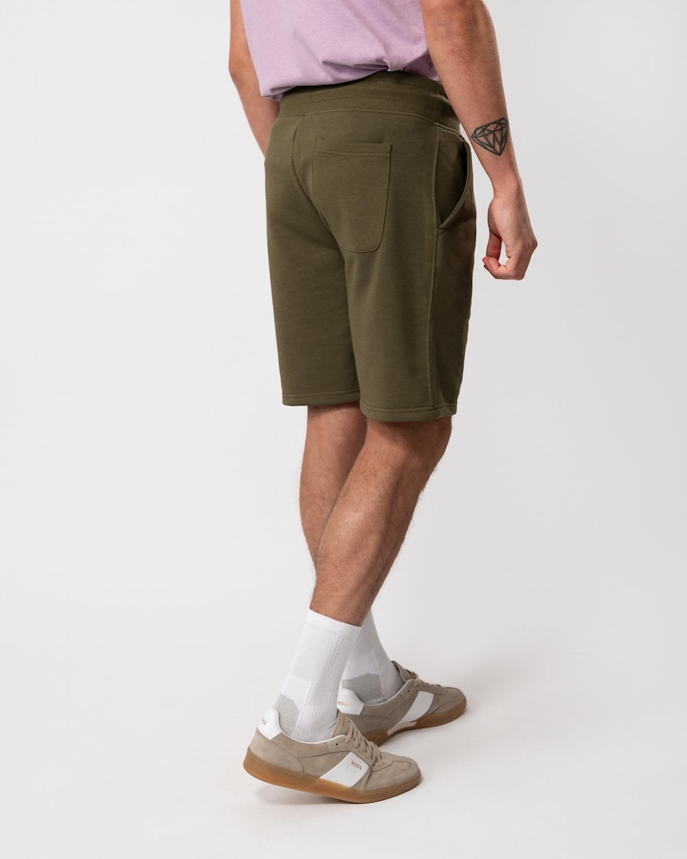 GANT Regular Fit Shield Logo Sweat Shorts - 301 Juniper Green